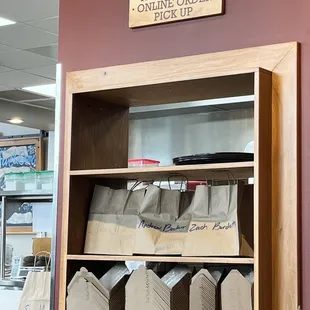 Online pick up area