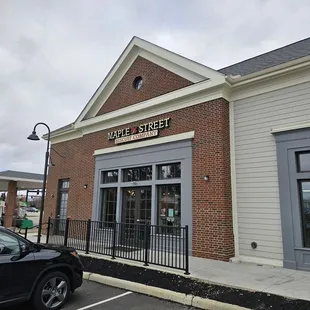 the front of the building