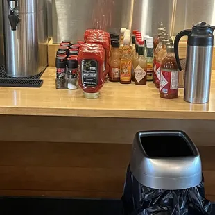 Pointless condiments: Food is so flavorful it&apos;s unnecessary. If you have to put anything on the food get your tastebuds medically tested.