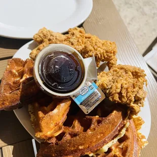 Chicken and waffles