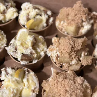 Apple and lemon scoops