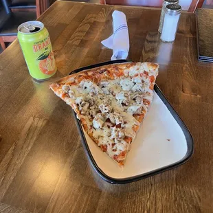 Sausage and pepperoni NY style pizza