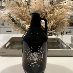 a large growl of coffee