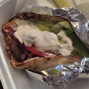 This Gyro tastes as good as it looks. Amazing