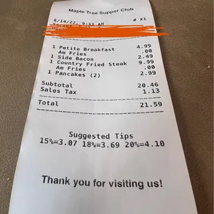 Check, prices were so cheap. And always are.