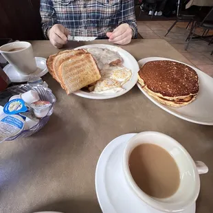 Better view of the fried steak.