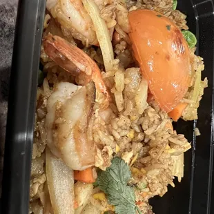 Shrimp pineapple fried rice