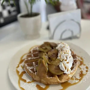 Apple cinnamon waffle