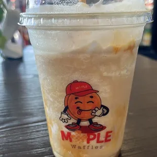 Caramel coffee frappe