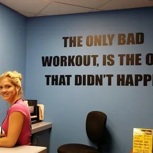 Greetings at Maple Woods Fitness Center.