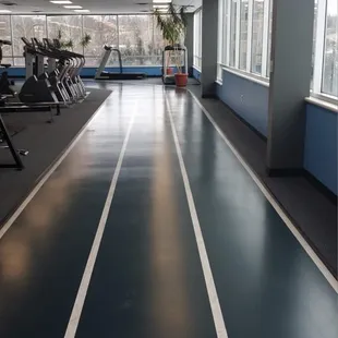 Indoor Track to walk when it is cold outside.