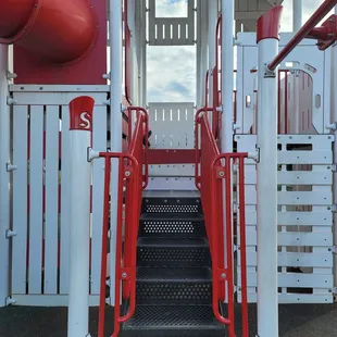 Stairs to slides