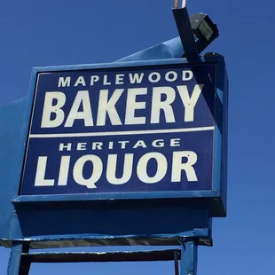 a sign for a liquor company
