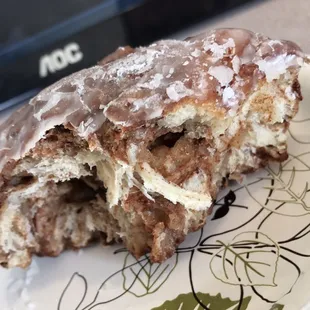 Apple fritters were good, crisp edges nice fluffiness on the inside with small chunks of apple and a great taste!