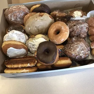 Box of deliciousness from Maplewood Bakery! First time trying and brought them to work!