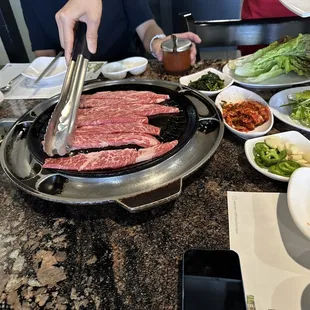 a table full of food