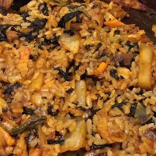 a close up of a dish of food