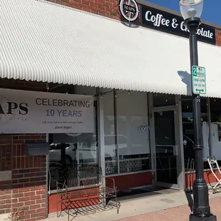 Front of the coffee shop