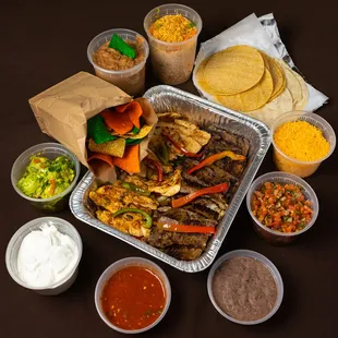 a variety of mexican food