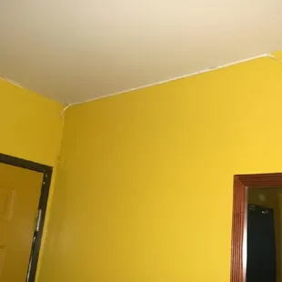 Cable hanging from walls.