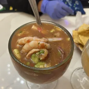 Coctel de camaron y pulpo