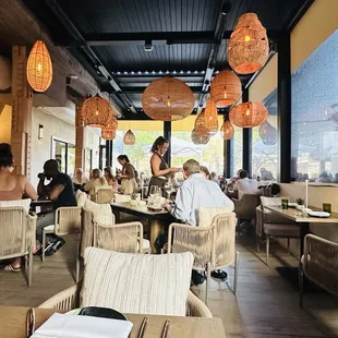 Patio area - first enclosed and then opened at sunset