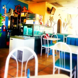 the interior of a restaurant