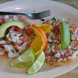 Shrimp Ceviche Tostada