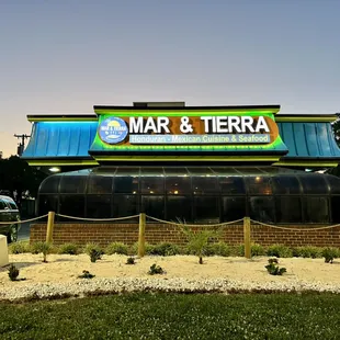 the front of the restaurant