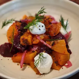 Beet citrus cheese salad to share