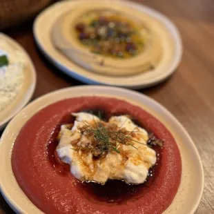 Beet and burrata from the Trio