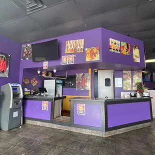 the inside of a restaurant