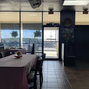 Looking out to the patio