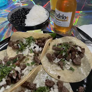 3 Tacos Carne Asada