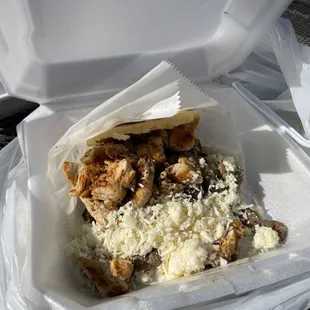 Carne asada arepa