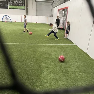 Soccer play during spring break class