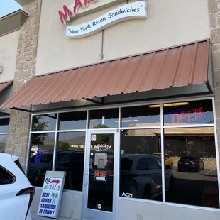 the front of a restaurant