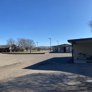 Outside in the parking lot