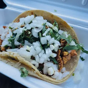 Al Pastor taco, $3.25
