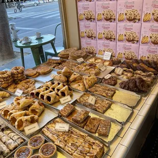 Sweets for sale in their window at Mara&apos;s Italian Pastry in San Francisco.
