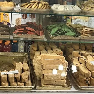 Lots of cookie choices. And many types of biscotti too.