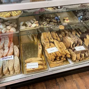 Cookies and biscotti for sale at Mara&apos;s Italian Pastry in San Francisco.