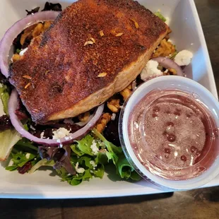 Cranberry Walnut Salad substitute salmon instead of Chicken