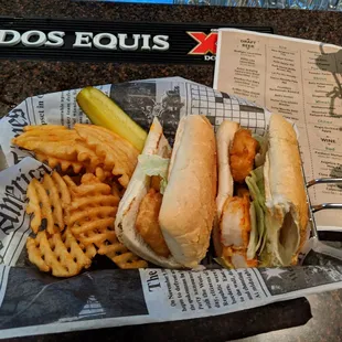 Shrimp Po Boy w/ Waffle Fries