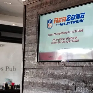 19 large screen TV&apos;s, surround sound, and NFL Redzone!
