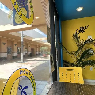 photo from inside the coffee shop