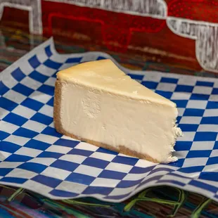 NYC Cheesecake.
Avail with strawberry jam too.