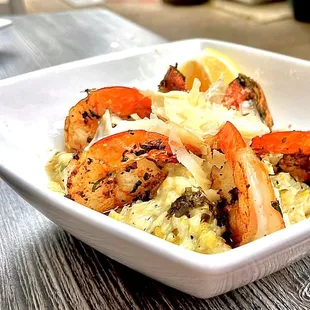 Shrimp Risotto ($18) leek, asparagus, spinach