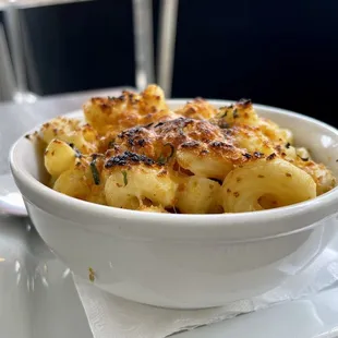 Elijah &apos;s Baked Mac &amp; Cheese ($10) herbs, panko crumbs