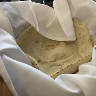 Fresh pita for the hummus